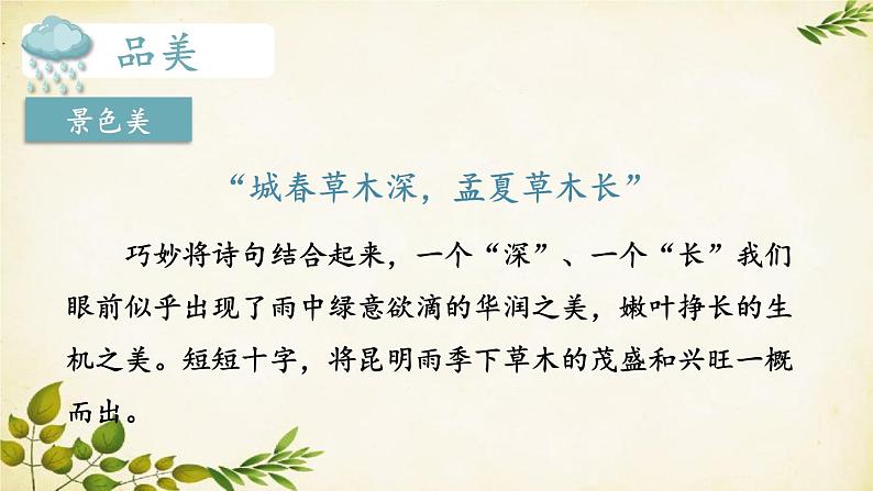 统编版语文八年级上册 17 昆明的雨课件07