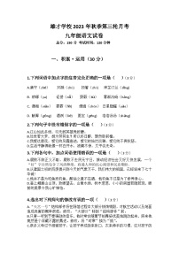 四川省达州市渠县东安雄才学校2023-2024学年九年级上学期12月月考语文试题