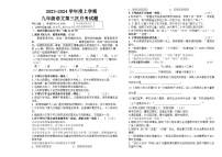 黑龙江省绥棱县克音河乡学校2023-2024学年（五四学制）九年级上学期第三次月考语文试题