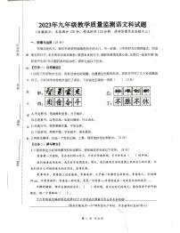 海南省临高县2023-2024学年九年级上学期12月检测语文试题