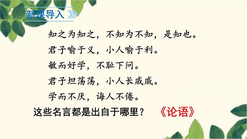 统编版语文七年级上册 11 《论语》十二章课件01