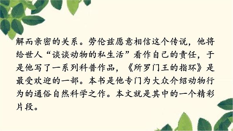 统编版语文七年级上册 17 动物笑谈课件06