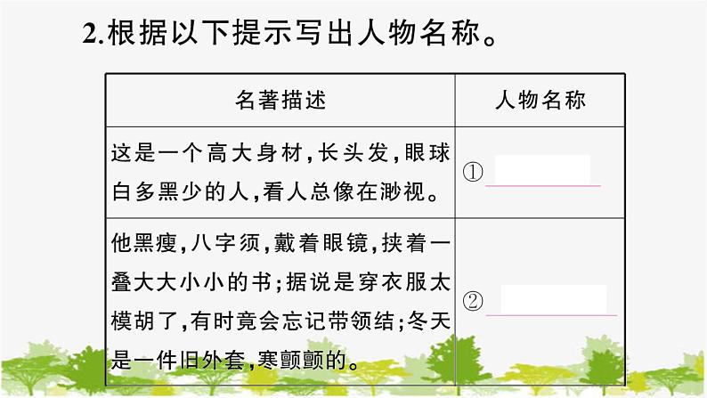 部编版语文七年级上册 名著高效训练 《朝花夕拾》《西游记》习题课件03