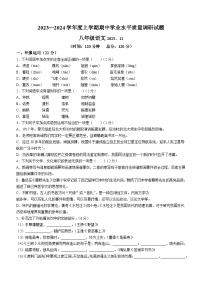 山东省临沂市罗庄区2023-2024学年八年级上学期期中考试语文试题（含答案）