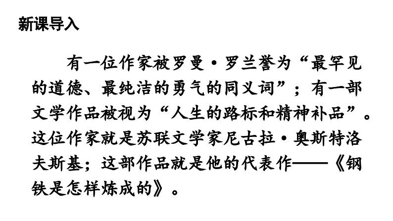 名著导读  《钢铁是怎样炼成的》摘抄和做笔记-2024年八年级语文下册同步综合备课资源（统编版）（精品课件）第1页