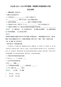 河北省石家庄市正定县2023-2024学年七年级上学期期中语文试题（解析版）