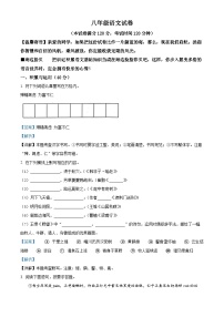 江苏省盐城市建湖县2023-2024学年八年级上学期期中语文试题（解析版）