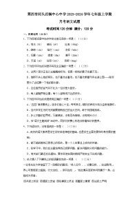 山东省莱西市河头店镇中心中学2023-2024学年七年级上学期12月月考语文试题