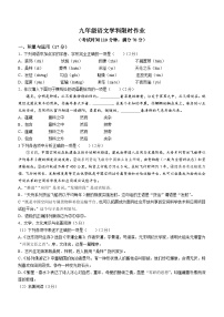 辽宁省沈阳市第一二六中学2023-2024学年九年级上学期12月月考语文试题(无答案)