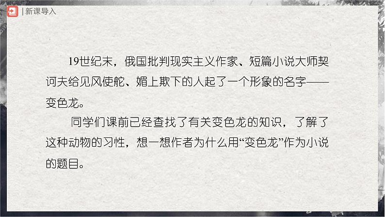 【部编版】九下语文   6《变色龙》（第1课时）（课件+教案+导学案）02