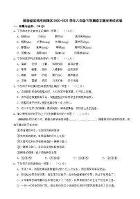 陕西省宝鸡市凤翔区2020-2021学年八年级下学期语文期末考试试卷