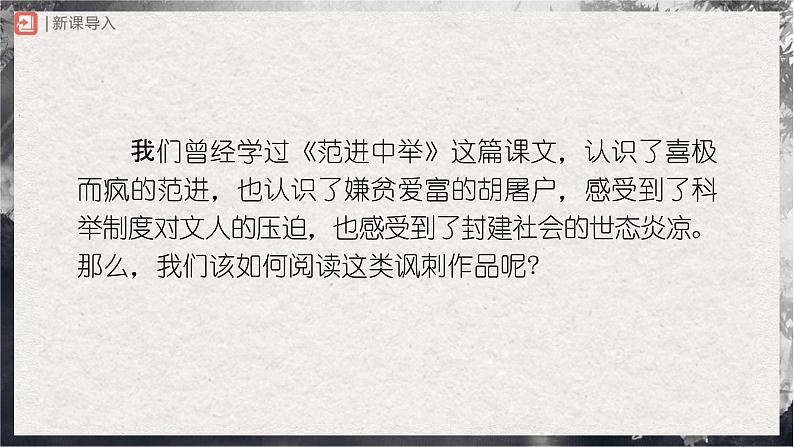 12-名著导读[教学课件]儒林外史讽刺作品的阅读第2页