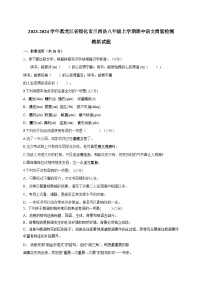 2023-2024学年黑龙江省绥化市兰西县八年级上学期期中语文质量检测模拟试题（含答案）