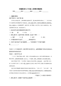 部编版语文八年级上册期末基础练