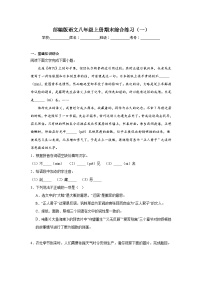 部编版语文八年级上册期末综合练习（一）