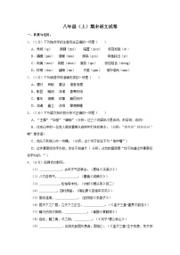 人教版语文八年级上册期末语文试卷（含详细解析）