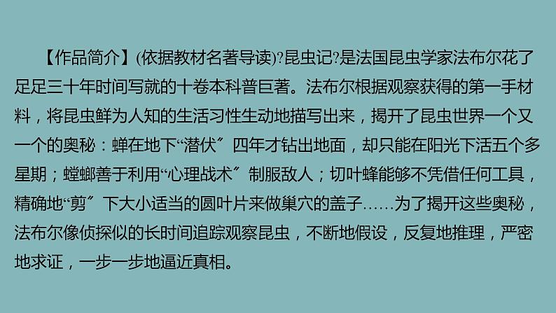 统编版语文八年级上册名著导读《昆虫记》课件05
