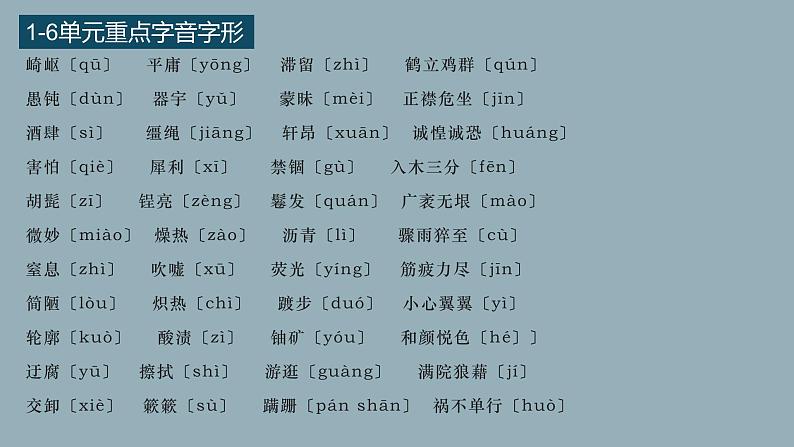 统编版语文八年级上册期末知识点复习教学课件第5页