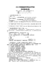 2022年安徽初中学业水平考试语文模拟卷4（图片版）
