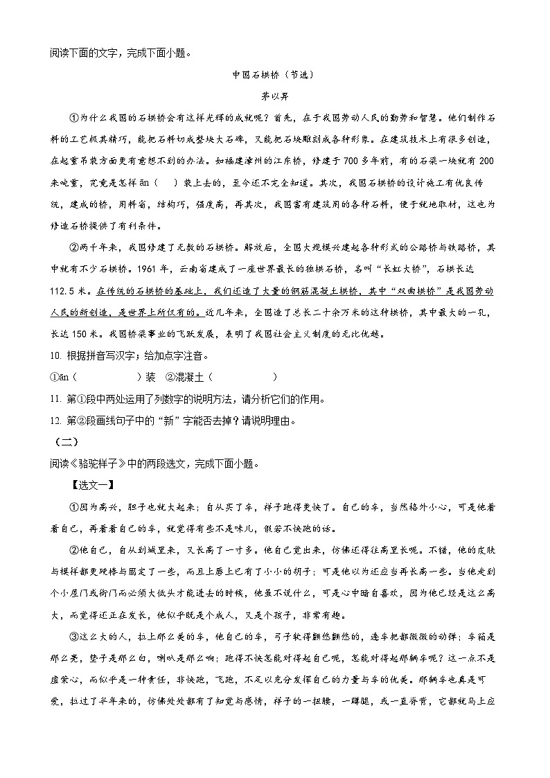 2023年山东省菏泽市中考语文真题03