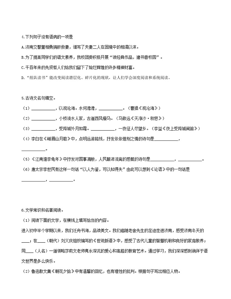 第14讲 记事类文章写作-2023-2024学年七年级语文上册重难点讲练测（部编版）03