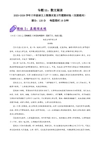 专题11：散文阅读-2023-2024学年八年级语文上期期末复习专题限时练（全国通用）