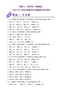 专题01 字音字形（考题预测）-2023-2024学年七年级语文上学期期末考点全预测（统编版）