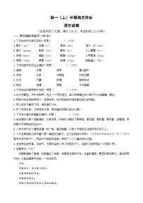 重庆高新技术产业开发区育才学校2023-2024学年七年级上学期期中考试语文试题