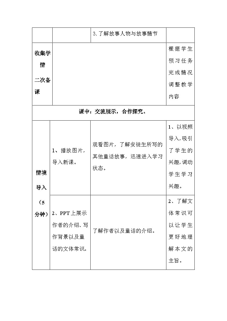 七年级上册《皇帝的新装》教学设计第3页