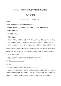 17、九年级语文期末模拟卷（考试版）广西卷【测试范围：九年级上册】（统编版）A4版