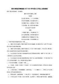 【期末复习】统编版 初中语文 2023-2024学年 九年级上册 诗歌鉴赏精选题（含答案）