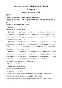 广西壮族自治区百色市田阳区2023-2024学年九年级上学期期中语文试题
