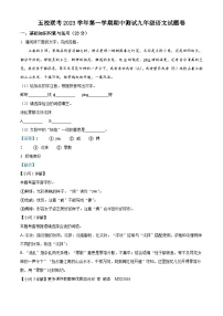 浙江省嵊州市崇仁片2023-2024学年九年级上学期期中语文试题