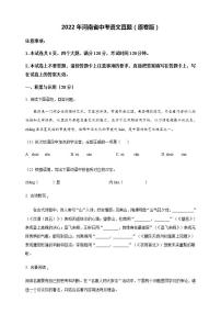 2022年河南省中考语文真题（原卷版）