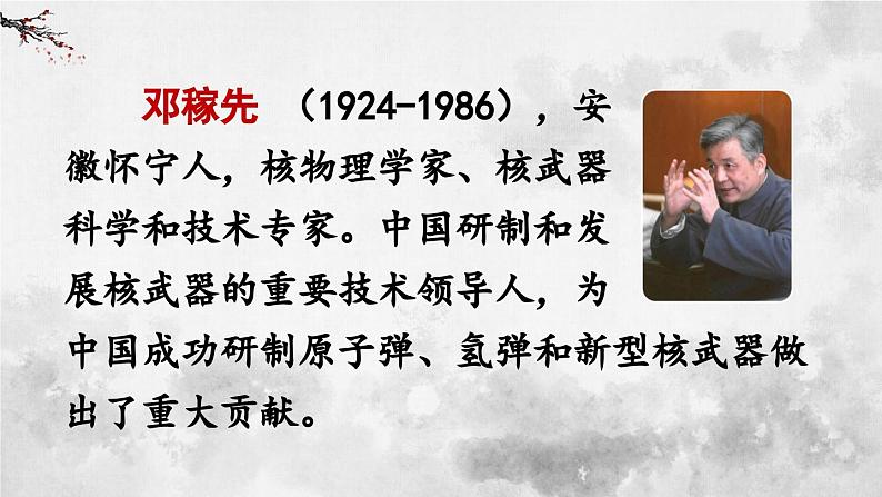 统编版七年级语文下册课件 第一单元 1 邓稼先第3页