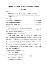 安徽省亳州市涡阳县2023-2024学年九年级上学期12月月考语文模拟试题（含答案）