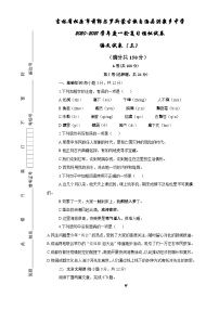 吉林省松原市前郭尔罗斯蒙古族自治县洪泉乡中学2020-2021学年九年级一轮复习模拟试卷   语文试卷（三）（含答案）