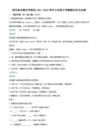 贵州省安顺市关岭县2021-2022学年七年级下学期期末语文试题答案