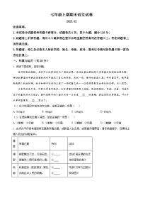 河南省新乡市辉县市2022-2023学年七年级上学期期末语文试题