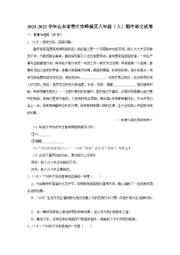 山东省枣庄市峄城区2021-2022学年八年级上学期期中考试语文试卷