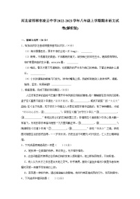 河北省邯郸市邯郸冀南新区凌云中学2022-2023学年八年级上学期期末语文试卷