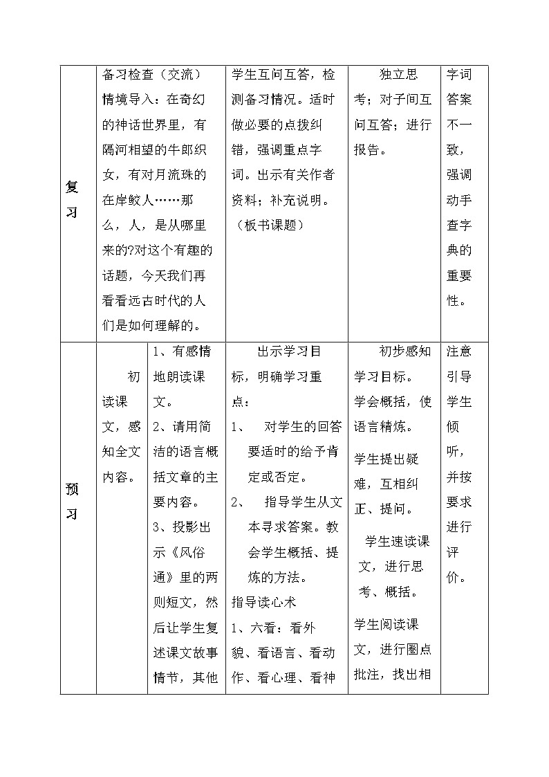 统编版语文七年级上册 21.《女娲造人》导学案第2页