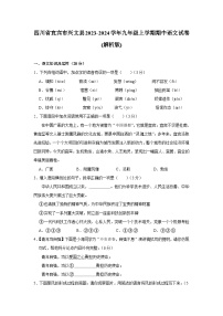 四川省宜宾市兴文县2023-2024学年九年级上学期期中语文试卷