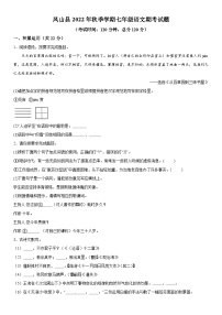广西河池市凤山县2022-2023学年七年级上册期末语文试题（含解析）