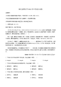 2021年湖北省黄石市中考语文真题（原卷版）