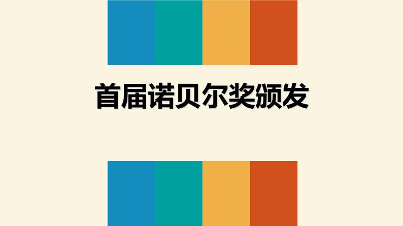 首届诺贝尔奖颁发PPT课件1第1页