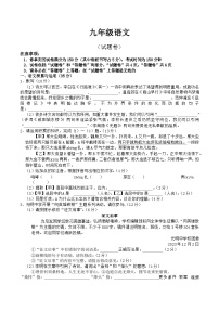 04，安徽省合肥市庐江县2023-2024学年九年级上学期12月月考语文试题