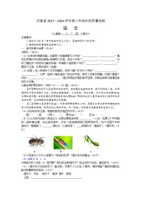 安徽省阜阳市太和县2023-2024学年八年级上学期12月月考语文试题
