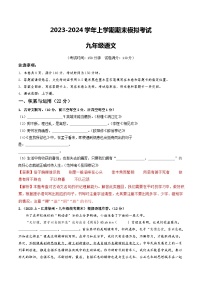 九年级语文期末模拟卷（徐州专用，上下册）-2023-2024学年初中上学期期末模拟考试