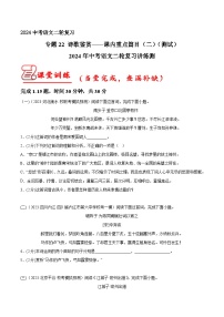 专题22 诗歌鉴赏——课内重点篇目（二） 测试（答案与解析版）2024年中考语文二轮复习讲练测（全国通用）